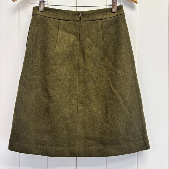 Format Womens Academia Embroidered Birds Beaded Retro Wool Skirt Size M Hipster - Picture 2 of 7